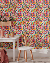 Bright Color Squares Wallpaper